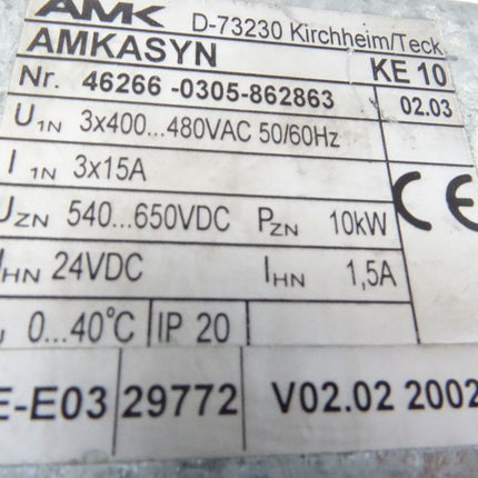 AMK AMKASYN KE10 / 46266-0305-862863 / v02.03 / Servomodul