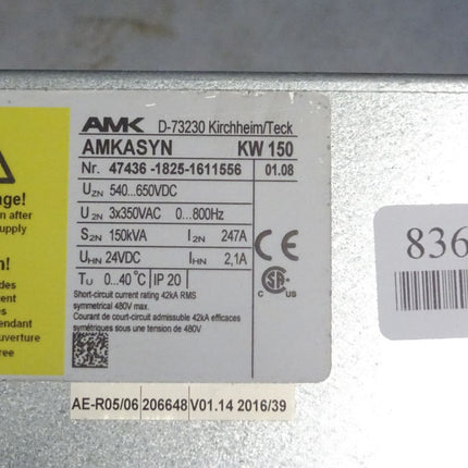 AMK AMKASYN KW 150 47436-1825-1611556 v01.08 + KW-R06 / Servoumrichter
