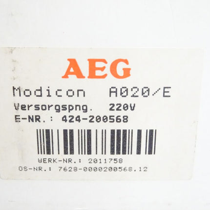 AEG Modicon A020 A020/E/220V 7628 - 200568.12  110/220V 50-60Hz / NEU mit Lagerspuren