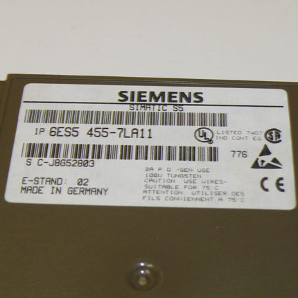 Siemens Simatic S5 6ES5455-7LA11 / 6ES5 455-7LA11 E:02 Gehäuse leicht defekt