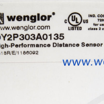 Wenglor OY2P303A0135 Laserdistanzsensor ToF / Neu OVP - Maranos.de