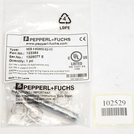 Pepperl+Fuchs Induktiver Sensor 123384 NEB 4-8GM50-E2-V3 NEB4-8GM50-E2-V3 / Neu OVP - Maranos.de
