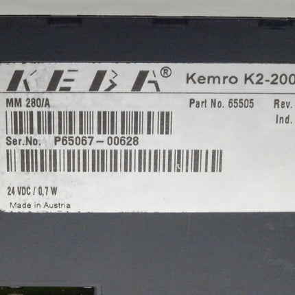 KEBA MM280/A Kemro K2-200 PartNo 65505