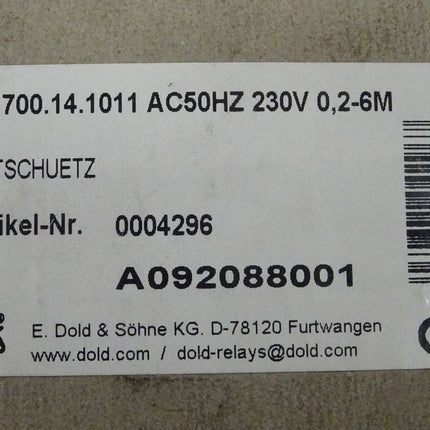 E. Dold & Söhne KG ZS 700.14.1011 / 0004296 Zeitschütz 0,2-6m NEU-OVP
