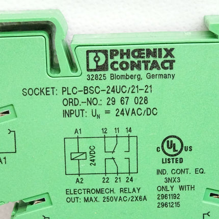 Phoenix Contact PLC-BSC-24UC/21-21 / 2967028