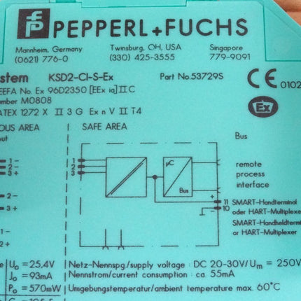 Pepperl+Fuchs K-System KSD2-CI-S-Ex / 53729 S / Neu OVP