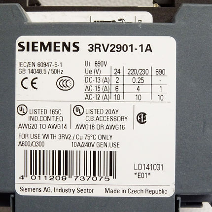 Siemens Sirius 3RV2021-1AA10 Leistungsschalter - Maranos.de