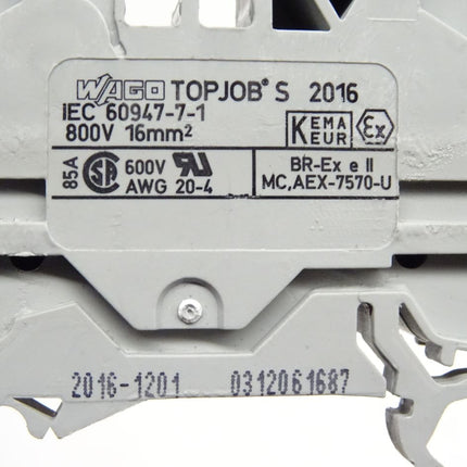 WAGO TOPJOB® S 2016 (4 Stück) IEC 60947-7-1 800V 16mm²  60947 - 7 -1