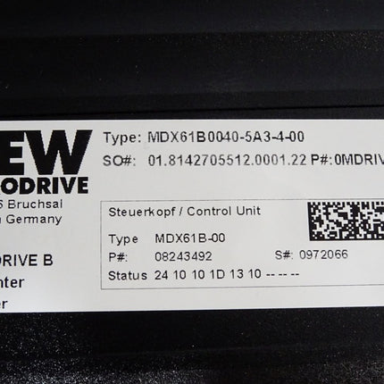 SEW Eurodrive Umrichter 4kW MDX61B0040-5A3-4-00 Steuerkopf MDX61B-00 08243492 MDX60A0040-5A3-4-00 08227209 - Maranos.de