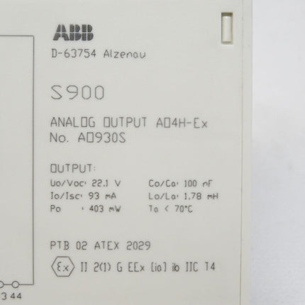 ABB S900 AO930S Analog Output AO4H-Ex - Maranos.de