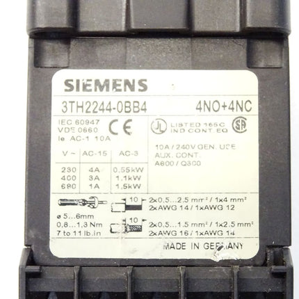 Siemens Hilfsschütz 3TH2244-0BB4