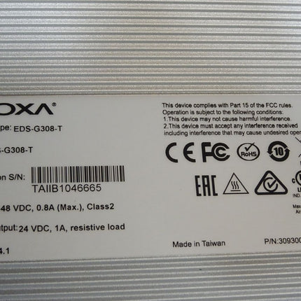 Moxa EDS-G308-T B1.4.1 Unmanaged full Gigabit Ethernet switch / Neu OVP - Maranos.de