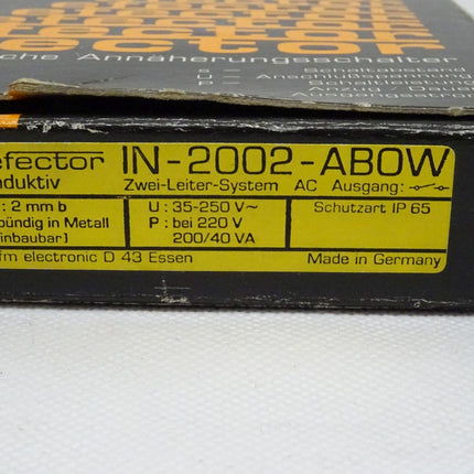 IFM efector IN-2002-ABOW induktiver Sensor IN2002ABOW 35-250V NEU-OVP