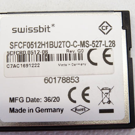 Swissbit B&R CompactFlashCard 512MB 5CFCRD.0512.06 Rev. G0