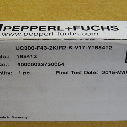 Pepperl+Fuchs Ultraschallsensor 185412 UC300-F43-2KIR2-K-V17-Y185412 / Neu OVP - Maranos.de