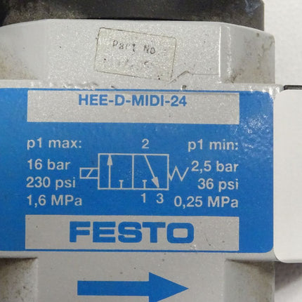 Festo LFR-D-5M-MIDI-A / HEE-D-MIDI-24 Wartungseinheit