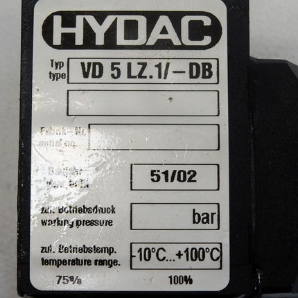 Hydac VD5LZ.1/-DB / Filter-Verschmutzungsanzeige / Neu