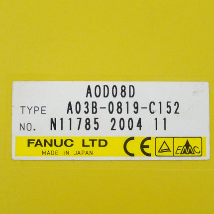 Fanuc A03B-0819-C152 Output Module AOD08D N11785 2004-11