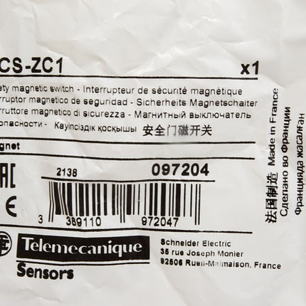 Telemecanique Schneider XCS-ZC1 Sicherheits Magnetschalter / Neu OVP - Maranos.de