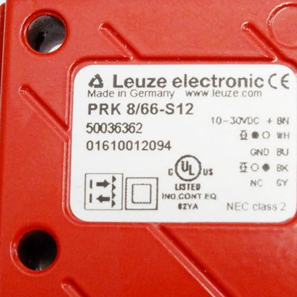 Leuze electronic Reflex-Lichtschranke polarisiert PRK8/66-S12 50036362 / Neu OVP - Maranos.de
