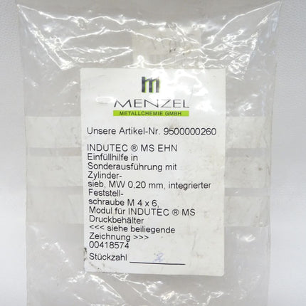Menzel 9500000260 Indutec MS EHN Einfüllhilfe MW 0,20 mm NEU-OVP
