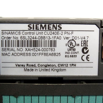 Siemens Sinamics CU240E-2 6SL3244-0BB13-1FA0 DEFEKT - Maranos.de