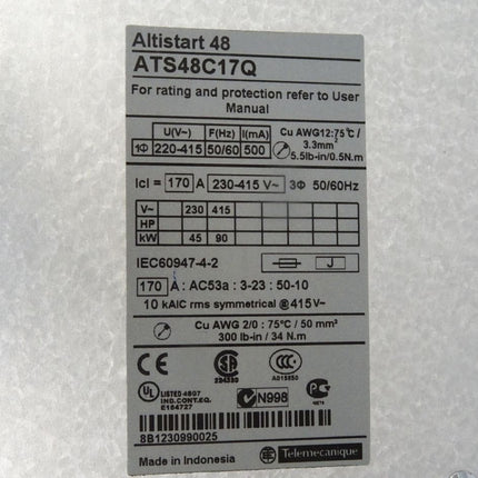 Schneider Electric Altistart 48 ATS48C17Q Sanftanlasser - Maranos.de