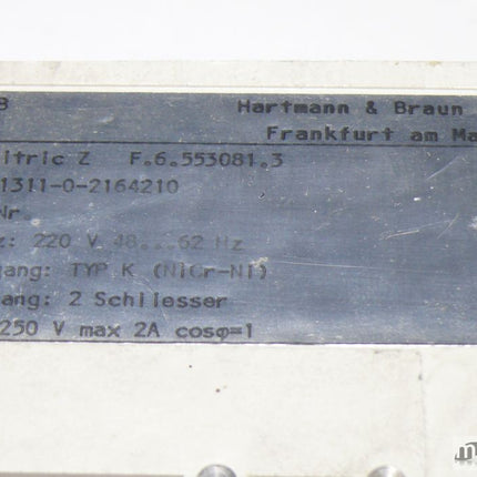 Hartmann & Braun F.6.553081.3 Digitric Z / P 61311-0-2164210