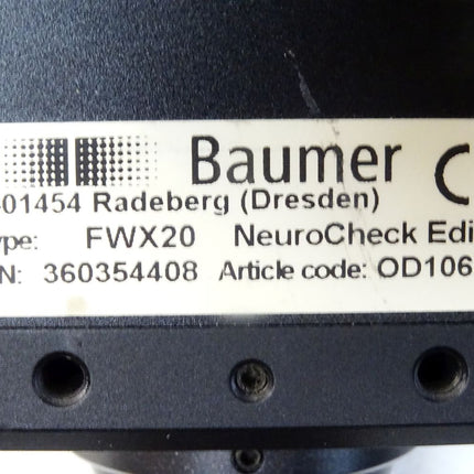 Baumer Neuro check FWX20 / OD106800 + Fujinon HF16HA-1B 1:1.4/16mm
