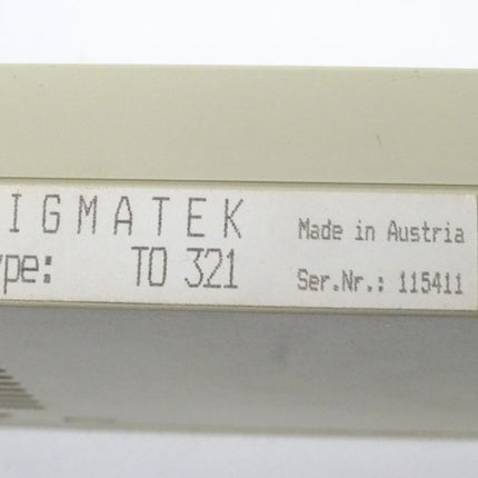 Sigmatek TO 321 Modul TO321 / T0 321 / T0321