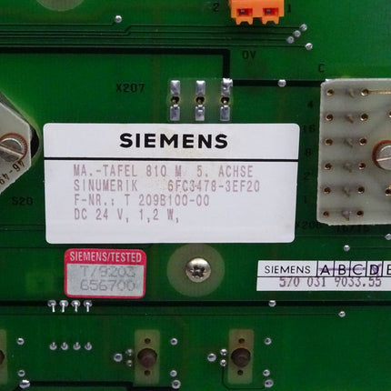 Siemens 6FC3478-3EF20 Sinumerik Maschinensteuertafel810 M // 6FC3 478-3EF20