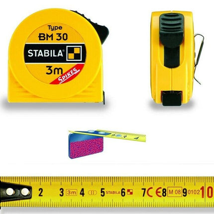 Stabila Taschenbandmaß BM 30 (W) L3 mxB12,5 mm 3m - 16450 - Maranos.de