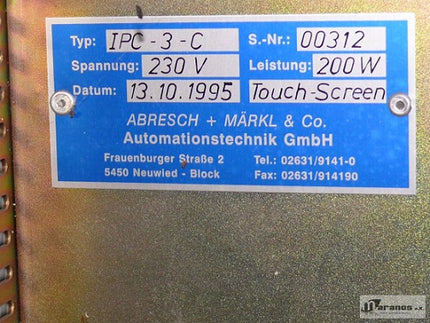 Abresch + Märkl IPC-3-C Panel Display Touch Screen