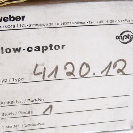 Weber Flow.Captor 4120.12 / Neu OVP - Maranos.de