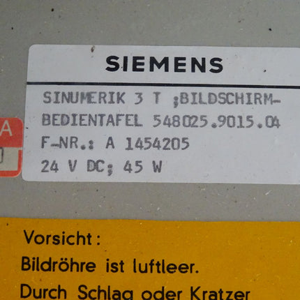 Index S3 Siemens Bildschirm-Bedientafel 548025.9015.04
