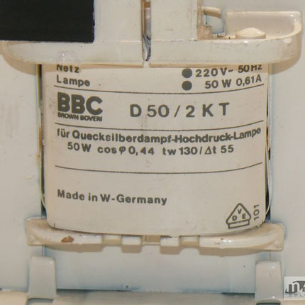 BBC D50/2KT Quecksilber Hochdruck Lampe 220V~50Hz  D 50/2 KT | Maranos GmbH