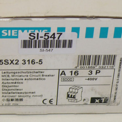 NEU / OVP Siemens 5SX2316-5 / 5SX2 316-5