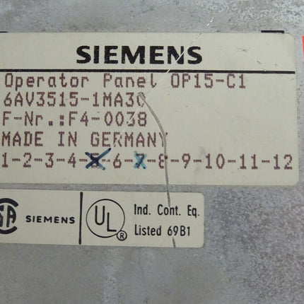 Siemens 6AV3515-1MA30 Front Cover 6AV3 515-1MA30