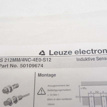 Leuze Electronic 50109674 IS 212MM/4NC-4E0-S12 Induktiver Sensor / Neu OVP - Maranos.de