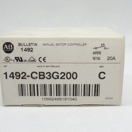 Allen Bradley 1492-CB3G200 Manual Motor Controller neu-OVP