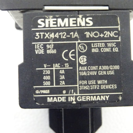 Siemens Schütz 3TX4412-1A / 3TF2010-0BB4 / 3TX4412 - 1A