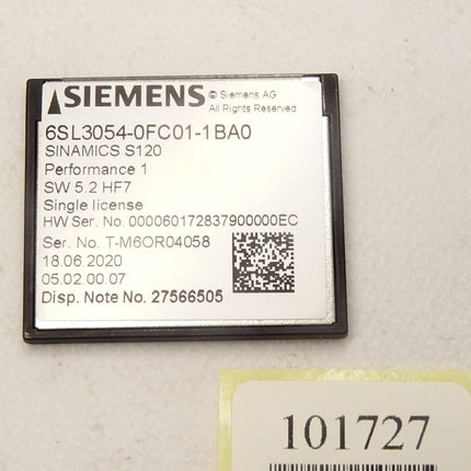 Siemens Sinamics S120 CompactFlash Card 6SL3054-0FC01-1BA0 - Maranos.de
