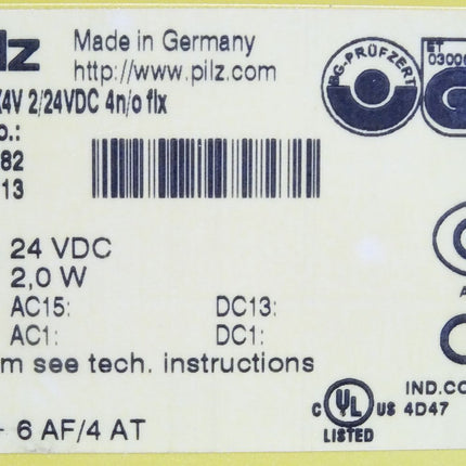 Pilz 774582 Sicherheitsschaltgerät PZE X4V 2/24VDC 4n/o fix - Maranos.de