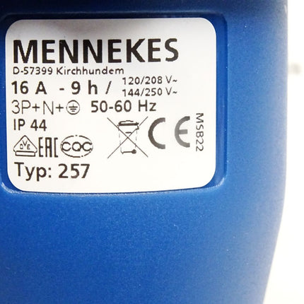 Mennekes Stecker AM-TOP 257 16A-9h 3P+N+E / Neu - Maranos.de