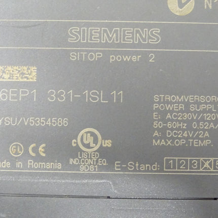 Siemens 6EP1331-1SL11 Sitop power 2 / 6EP1 331-1SL11 / E-Stand: 04