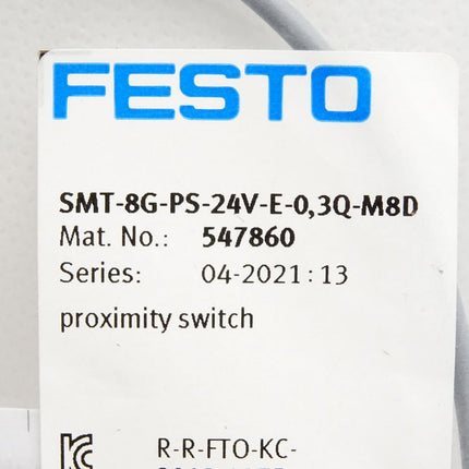 Festo Proximity Switch SMT-8G-PS-24V-E-0,3Q-M8D 547860 / Neu OVP