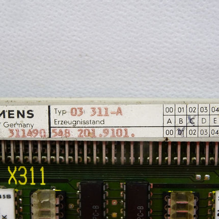 Siemens Messkreiskarte 03311-A  5482019101.01 E:C