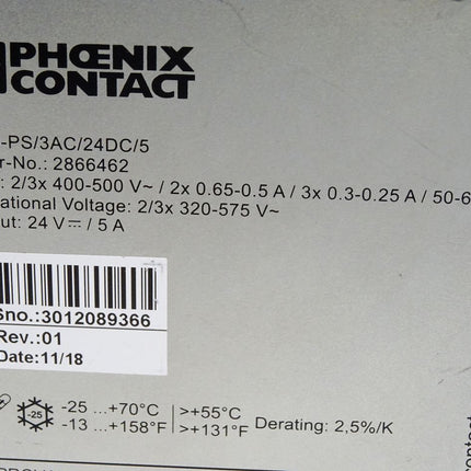 Phoenix Contact TRIO-PS/3AC/24DC/5 2866462
