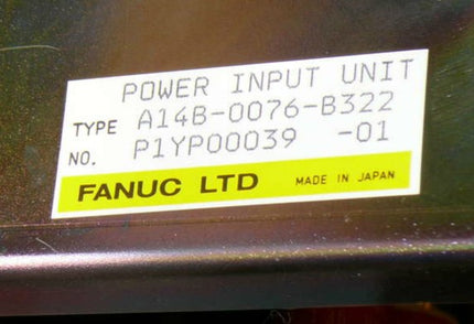 FANUC A14B-0076-B322 Power Input Unit