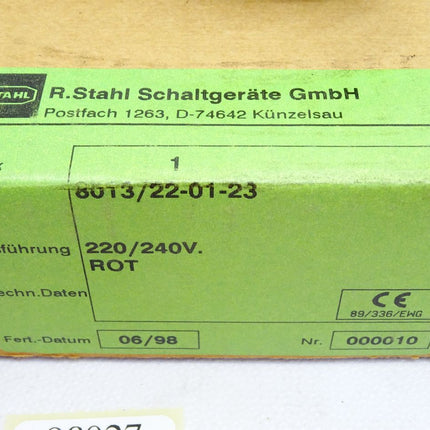 Stahl Leuchtmelder rot 8013/22-01-23 / Neu OVP - Maranos.de